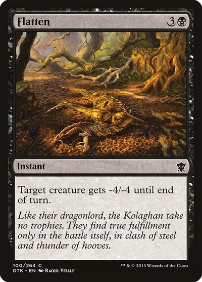 Flatten (DTK) #100 Common Dragons of Tarkir Magic: The Gathering: 2015