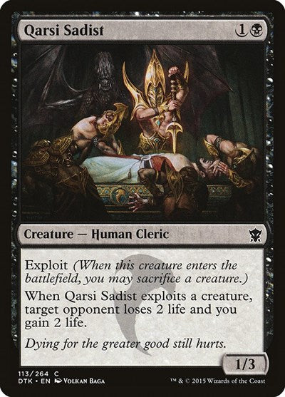 Qarsi Sadist (DTK) #113 Common (Moderately Played) Dragons of Tarkir Magic: The Gathering: 2015
