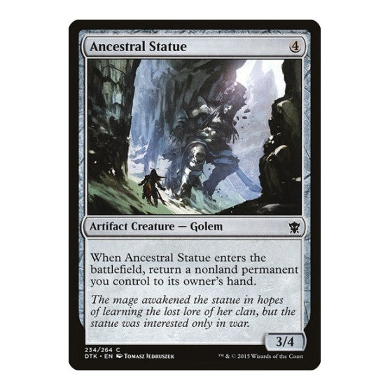 Ancestral Statue (DTK) #234 Common (Lightly Played) Dragons of Tarkir Magic: The Gathering: 2015