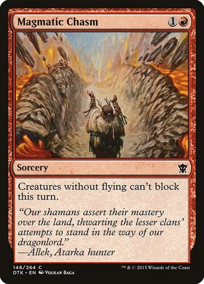 Magmatic Chasm (DTK) #148 Common (Lightly Played) Dragons of Tarkir Magic: 2015