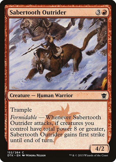 Sabertooth Outrider (DTK) #152 Common (Lightly Played) Dragons of Tarkir Magic: The Gathering: 2015