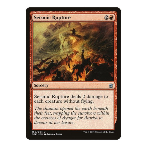 Seismic Rupture (DTK) #156 Uncommon (Lightly Played) Dragons of Tarkir Magic: The Gathering: 2015