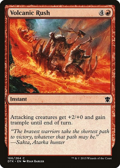 Volcanic Rush (DTK) #166 Common (Lightly Played) Dragons of Tarkir Magic: The Gathering: 2015