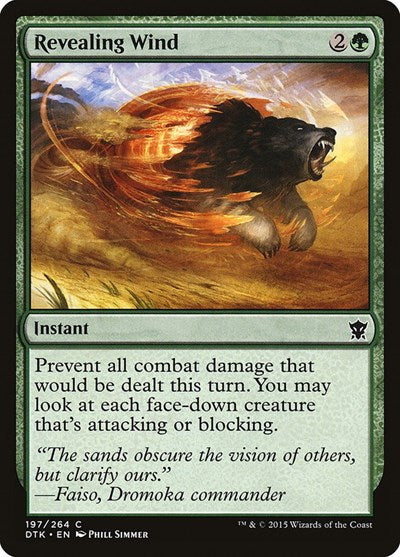 Revealing Wind (DTK) #197 Common (Lightly Played) Dragons of Tarkir Magic: The Gathering: 2015