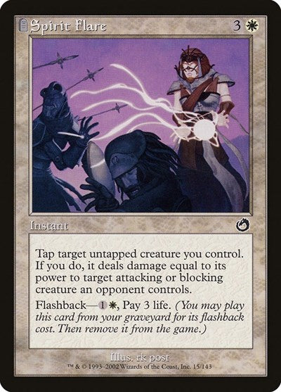 Spirit Flare (TOR) #15 Common (Foil Lightly Played) Torment Magic: The Gathering: 2002