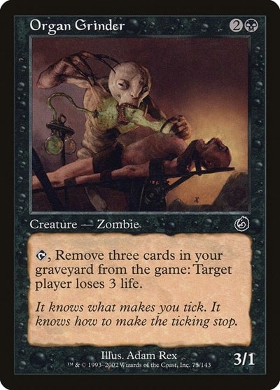 Organ Grinder (TOR) #75 Common (Heavily Played) Torment Magic: The Gathering: 2002