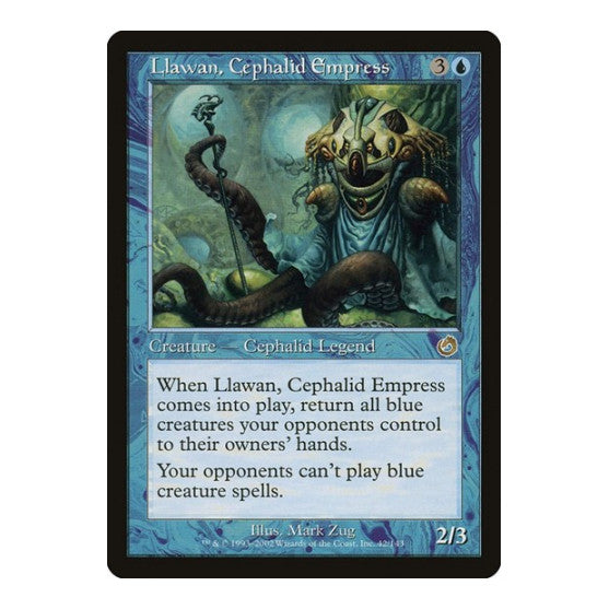 Llawan, Cephalid Empress (TOR) #42 Rare (Lightly Played) Torment Magic: The Gathering: 2002