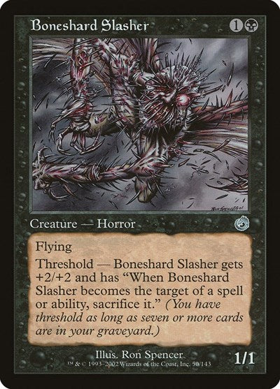 Boneshard Slasher (TOR) #50 Uncommon (Lightly Played) Torment Magic: 2002