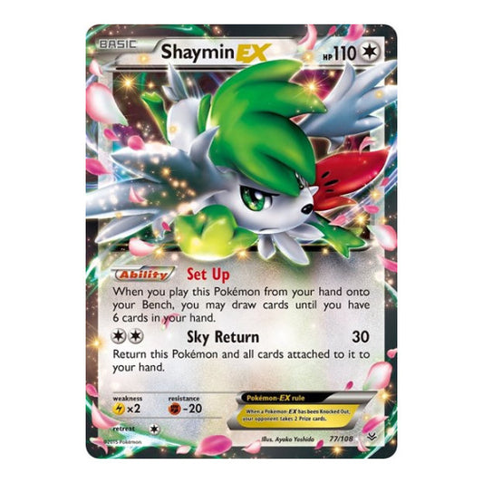 Shaymin EX (ROS) #77/108 Ultra Rare (Holofoil Lightly Played) XY - Roaring Skies Pokemon: 2015