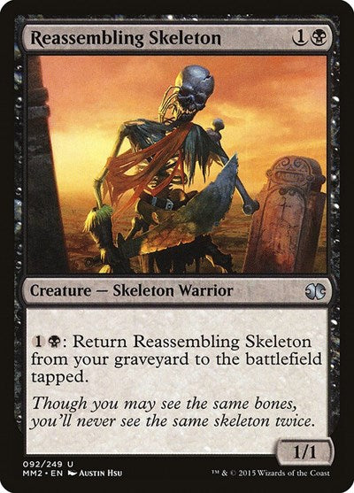 Reassembling Skeleton (MM2) #92 Uncommon (Near Mint) Modern Masters 2015 Magic: The Gathering: 2015