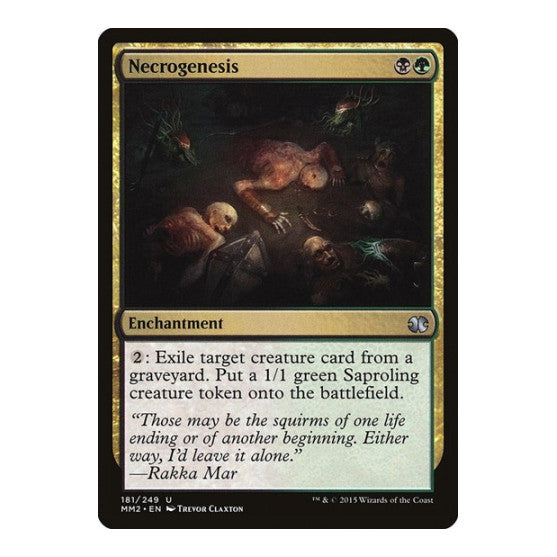 Necrogenesis (MM2) #181 Uncommon (Damaged) Modern Masters 2015 Magic: The Gathering: 2015
