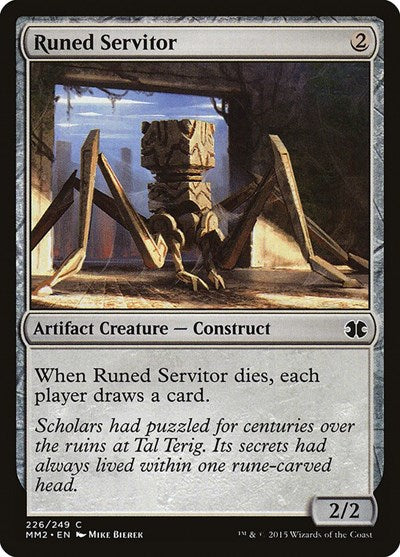 Runed Servitor (MM2) #226 Common (Foil Lightly Played) Modern Masters 2015 Magic: The Gathering: 2015