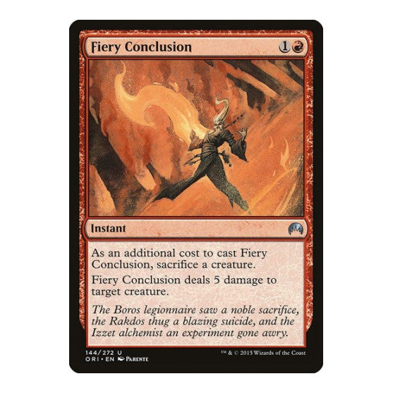 Fiery Conclusion (ORI) #144 Uncommon (Lightly Played) Magic Origins Magic: The Gathering: 2015