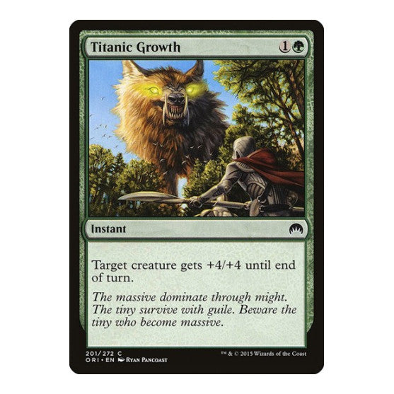 Titanic Growth (ORI) #201 Common (Lightly Played) Magic Origins Magic: The Gathering: 2015