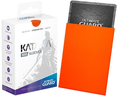 KATANA SLEEVES: STANDARD SIZE ORANGE (100CT)