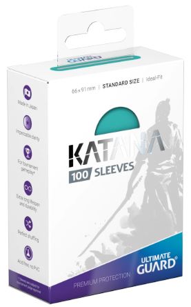 KATANA SLEEVES: STANDARD SIZE TURQUOISE (100CT)