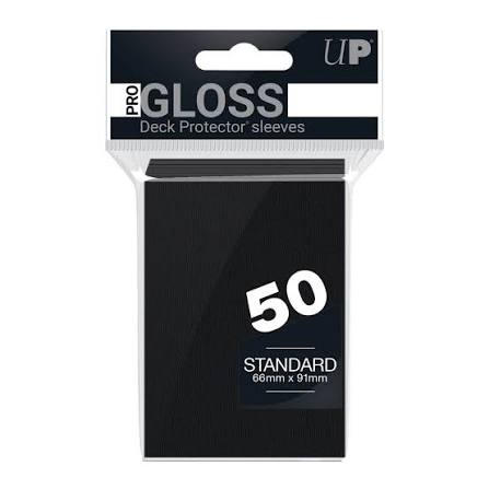 Ultra Pro Gloss Deck Protector Sleeves 50ct (Solid Black)