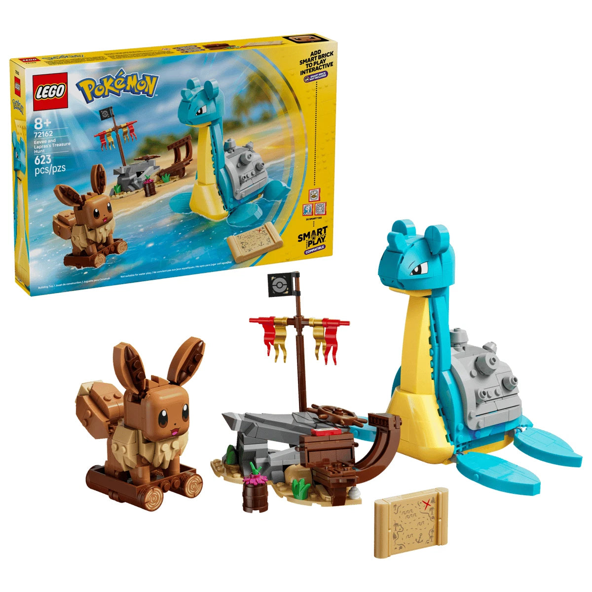 LEGO Pokémon SMART Play 72162 Eevee and Lapras's Treasure Hunt